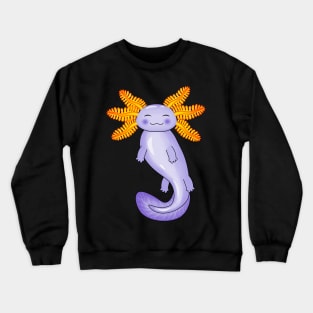 Purple Blue Axolotl Crewneck Sweatshirt